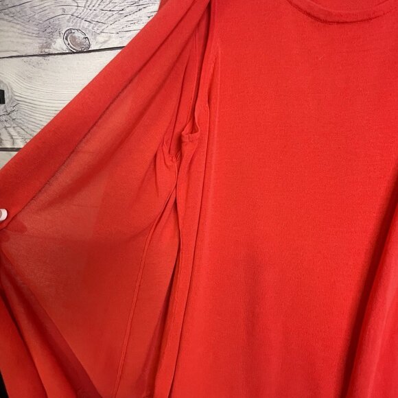 Chicos Women’s Sweater And Cardigan Set Size 16/ XL Burnt Orange Sleeveless - Picture 6 of 16